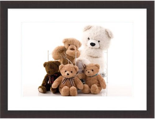Family Group Teddy Bear Bears A Few Bed White